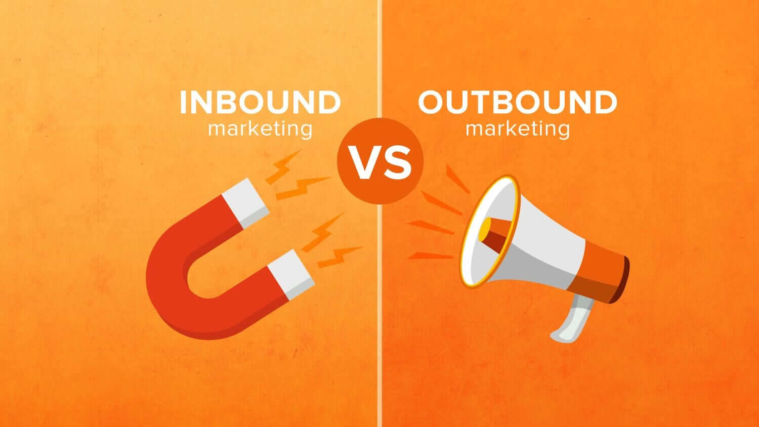 The key difference between inbound and outbound marketing is that inbound marketing is about attracting customers, while outbound marketing is about reaching customers